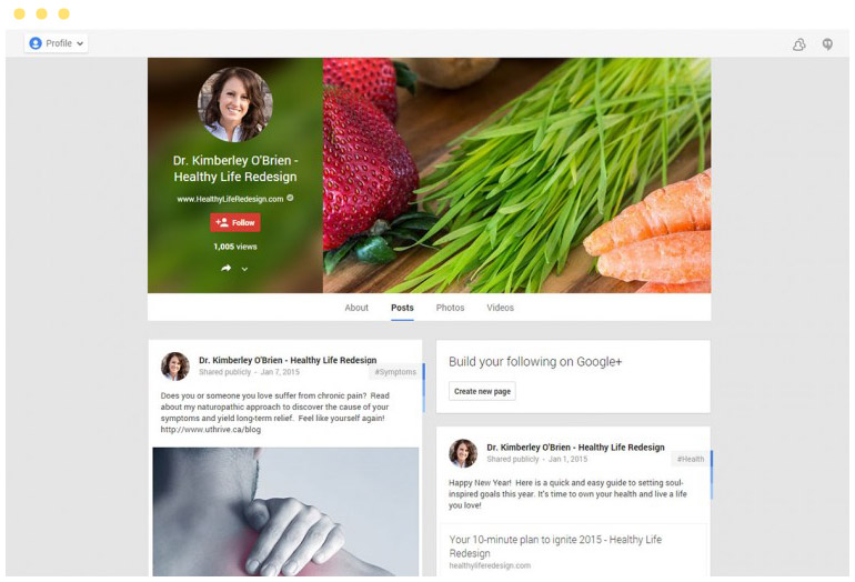 Healthy Life Redesign Social Media Branding - Google Plus