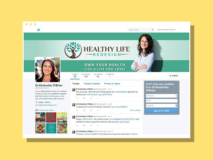 Healthy Life Redesign Social Media Branding