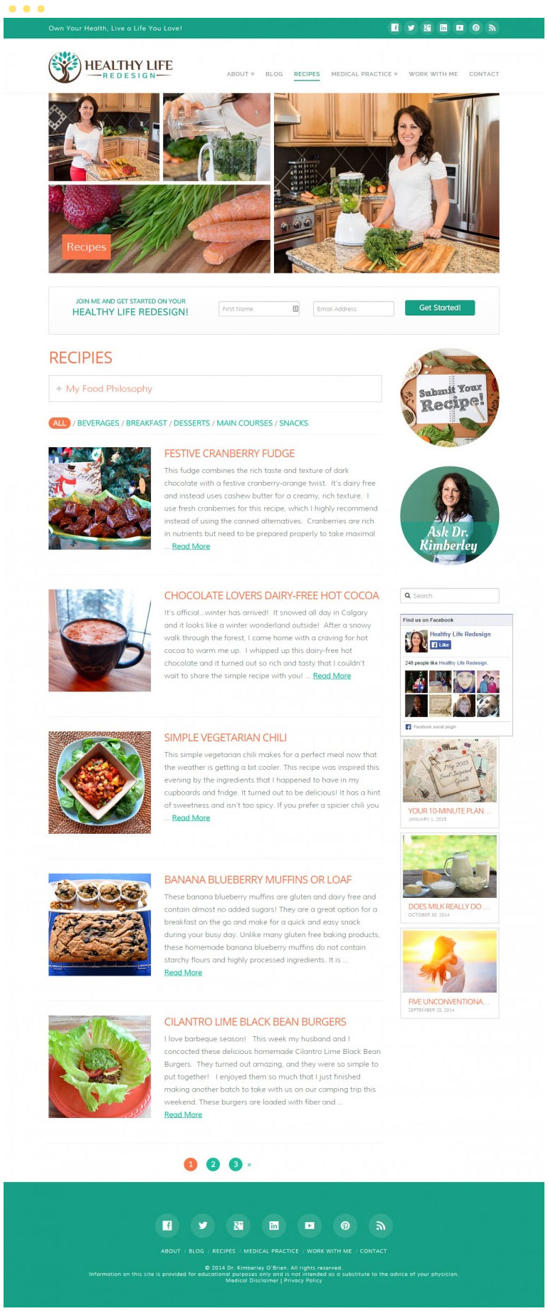 Healthy Life Redesign Website #2