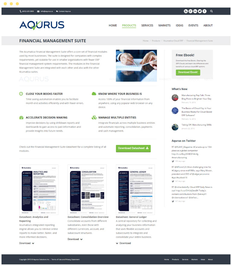 Aqurus Solutions Website #3