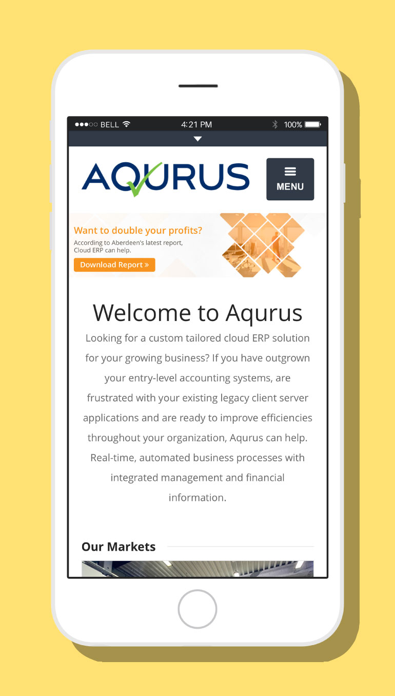 Aqurus Solutions Website #2