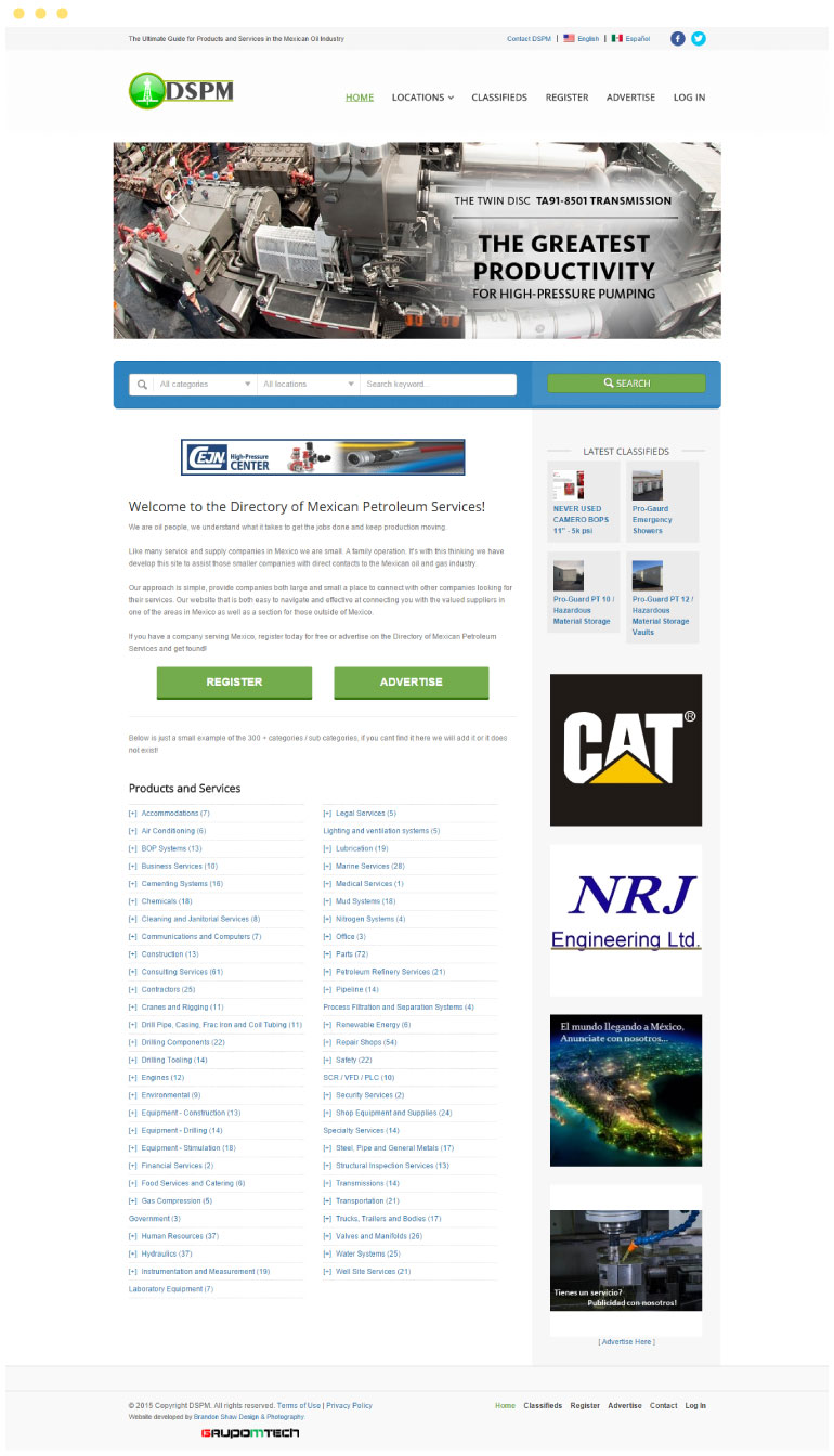 Directory of Mexican Petroleum Services Website #1