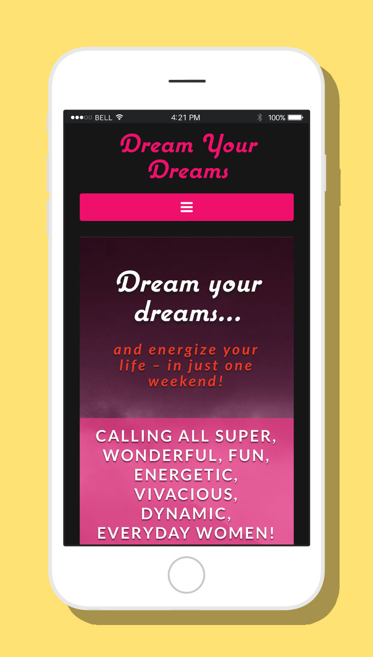 Dream Your Dreams Website #2