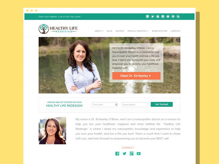Healthy Life Redesign Website