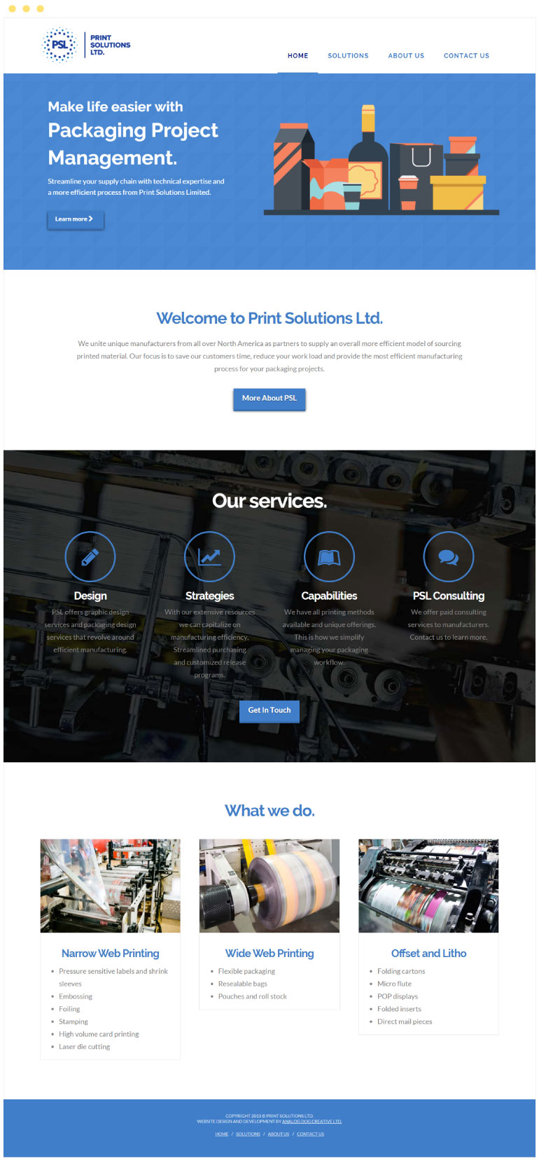 Print Solutions Ltd. Website #1