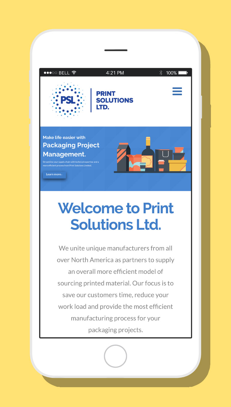 Print Solutions Ltd. Website #2